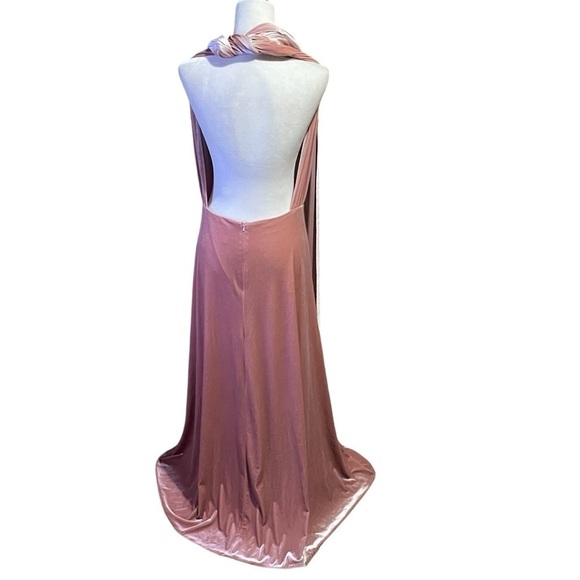 REVELRY Pink Velvet Micah Convertible
Tie Maxi Dress Back Zipper - Size Medium - Picture 4 of 16